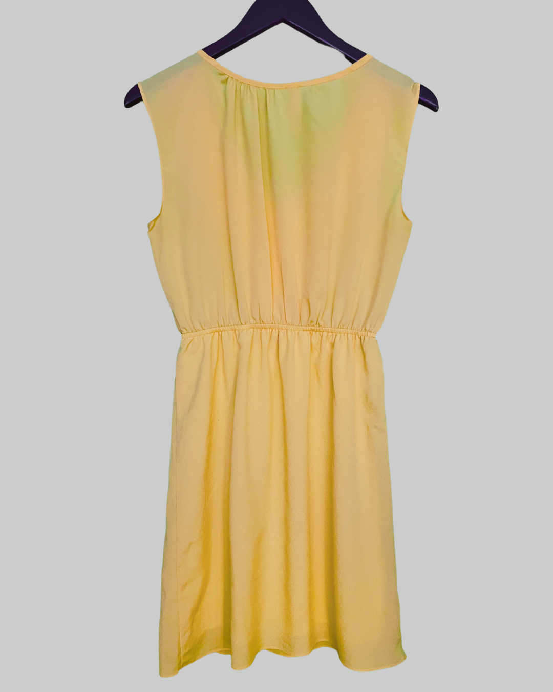Alya Yellow Ruffle Sleeveless Dress