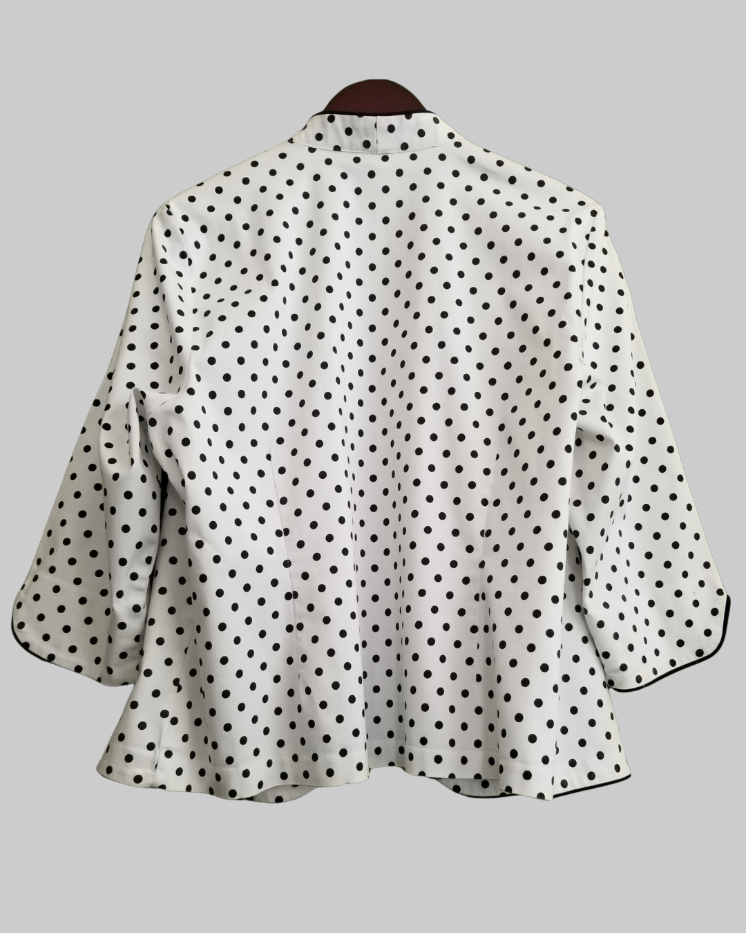 Dressbarn Long Sleeve Polka Dot Jacket