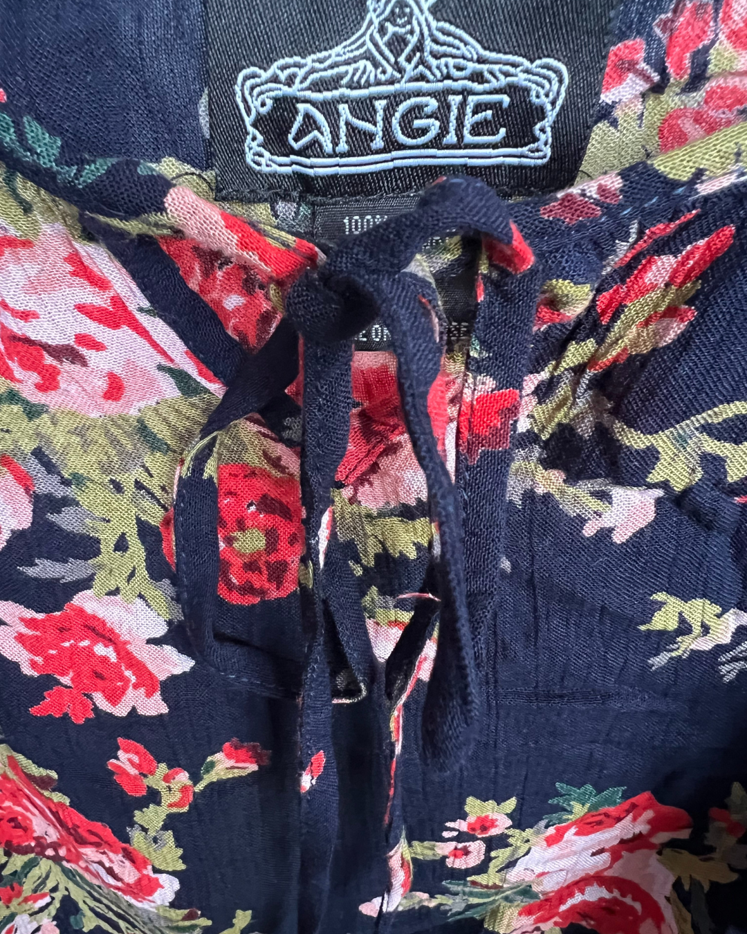 ANGIE Boho Style in Floral Cold Shoulder Blouse