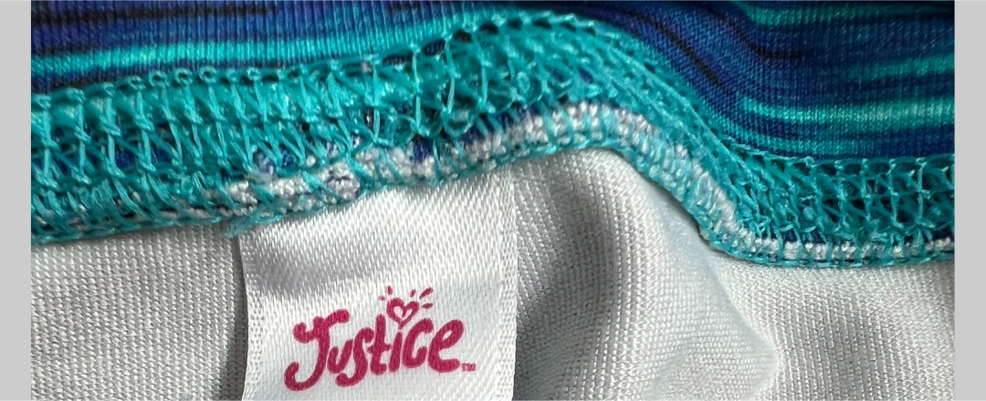 JUSTICE Brand Cropped Leggings Blue Pattern