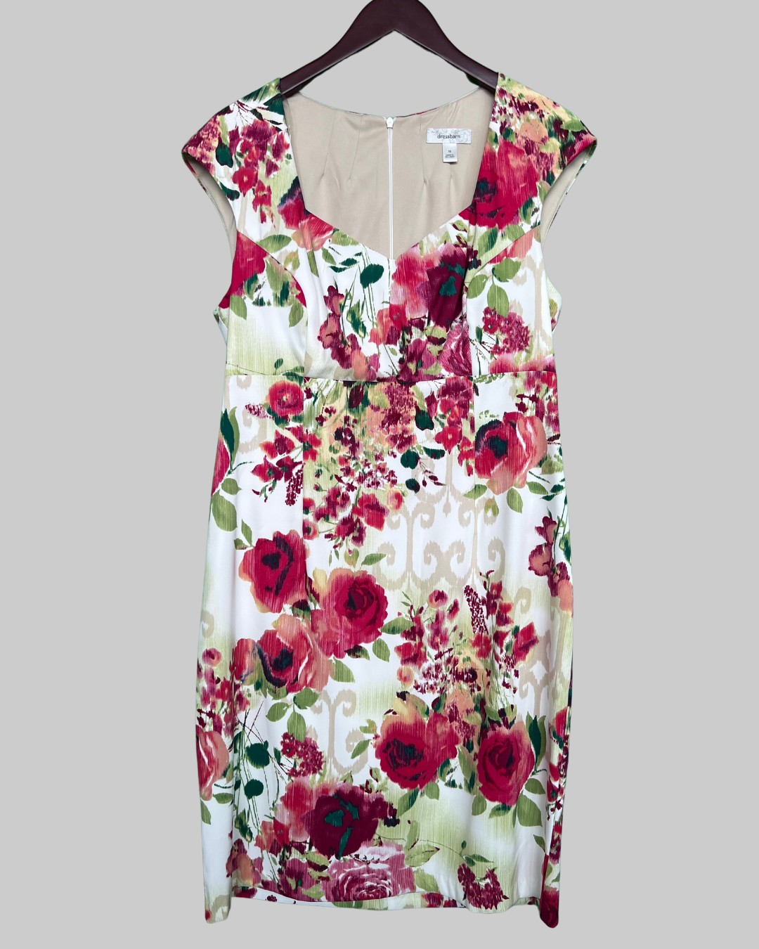 Dressbarn Women's Floral Sheath Cocktail Dress