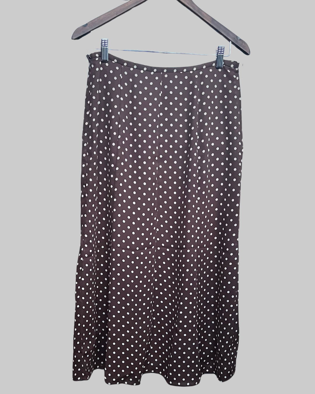 Rena Rowan Polka Dot Patterned Brown Skirt