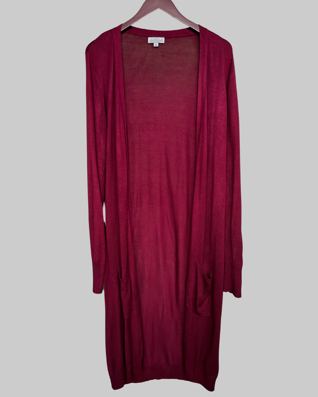 Joseph A. Red Long Length Cardigan