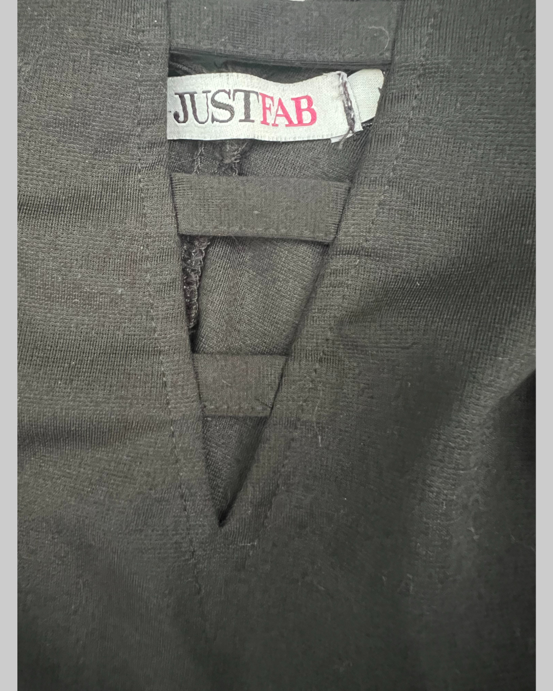 JUSTFAB Open Crossover V-Neck Dress