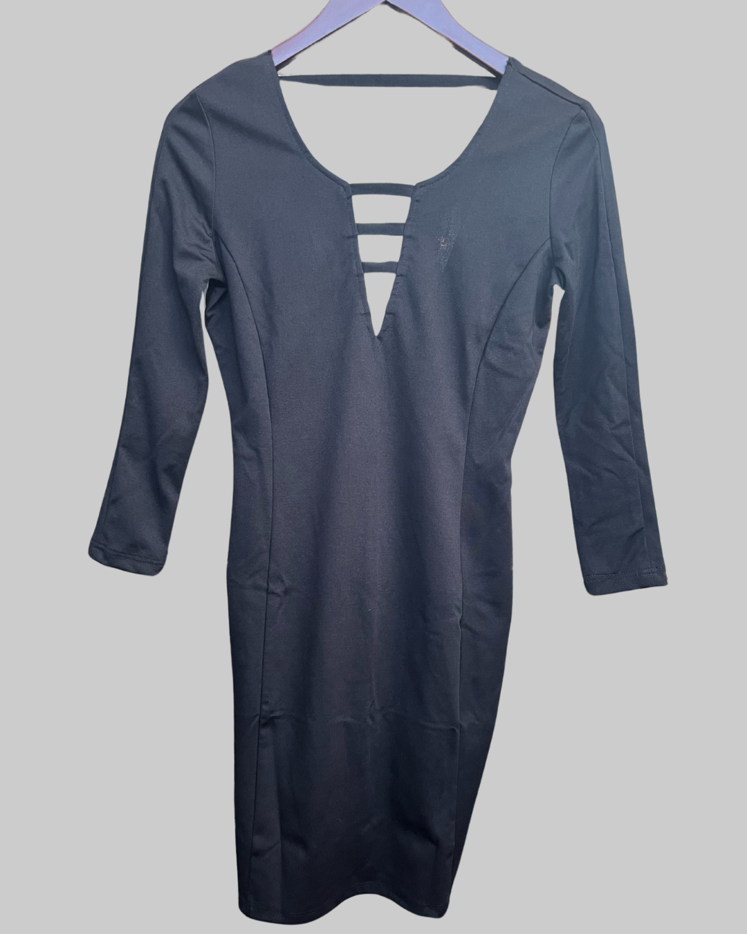 JUSTFAB Open Crossover V-Neck Dress