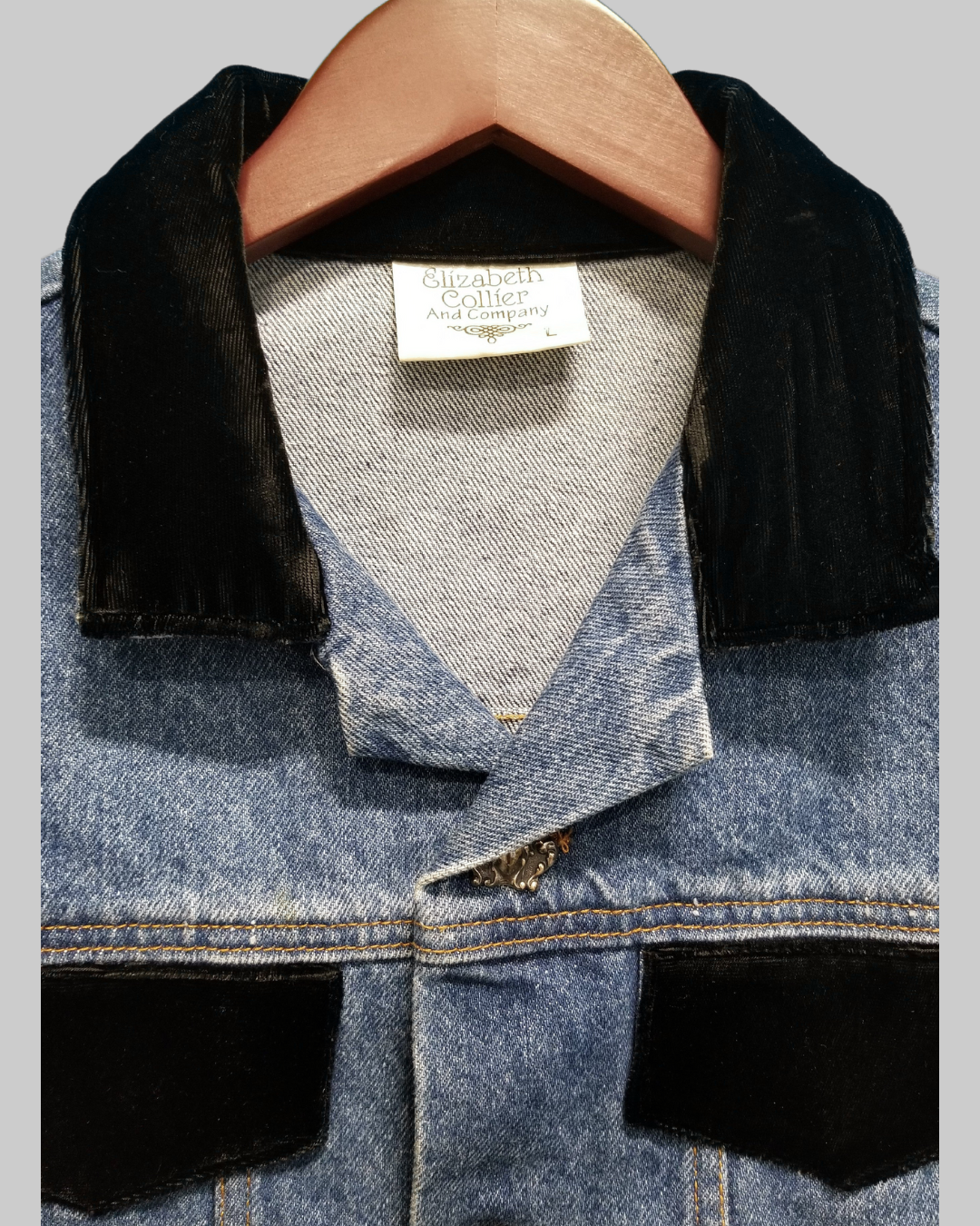 Denim Vest with Embellishments by Elizabeth and Company