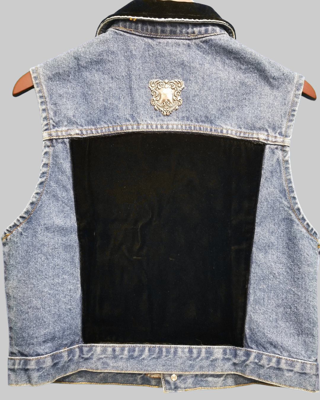 Denim Vest with Embellishments by Elizabeth and Company