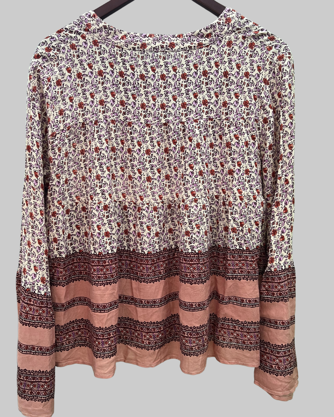 Rose Blue Rair Francesca’s Vintage Boho Top