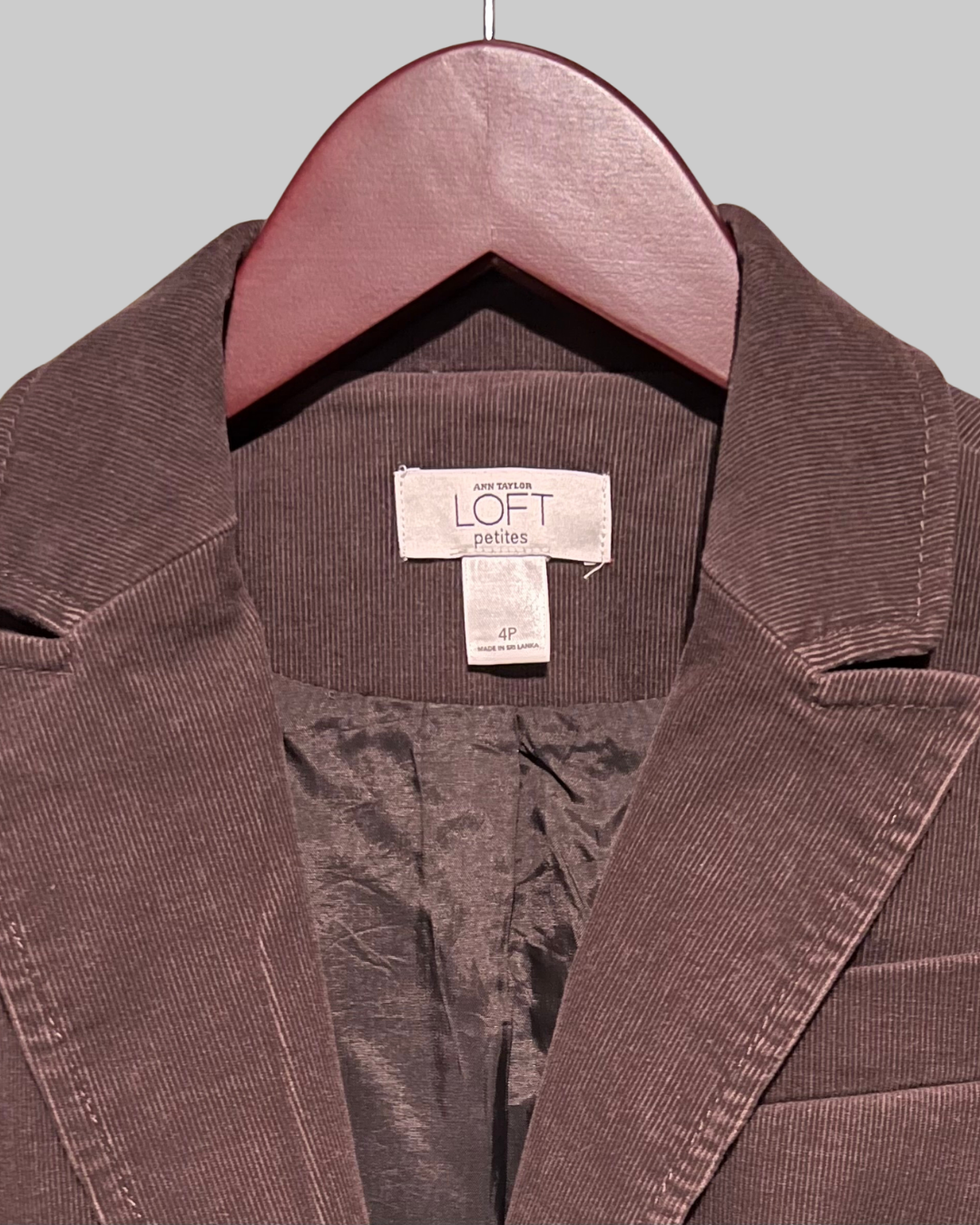 Ann Taylor LOFT Women's Brown Corduroy Blazer