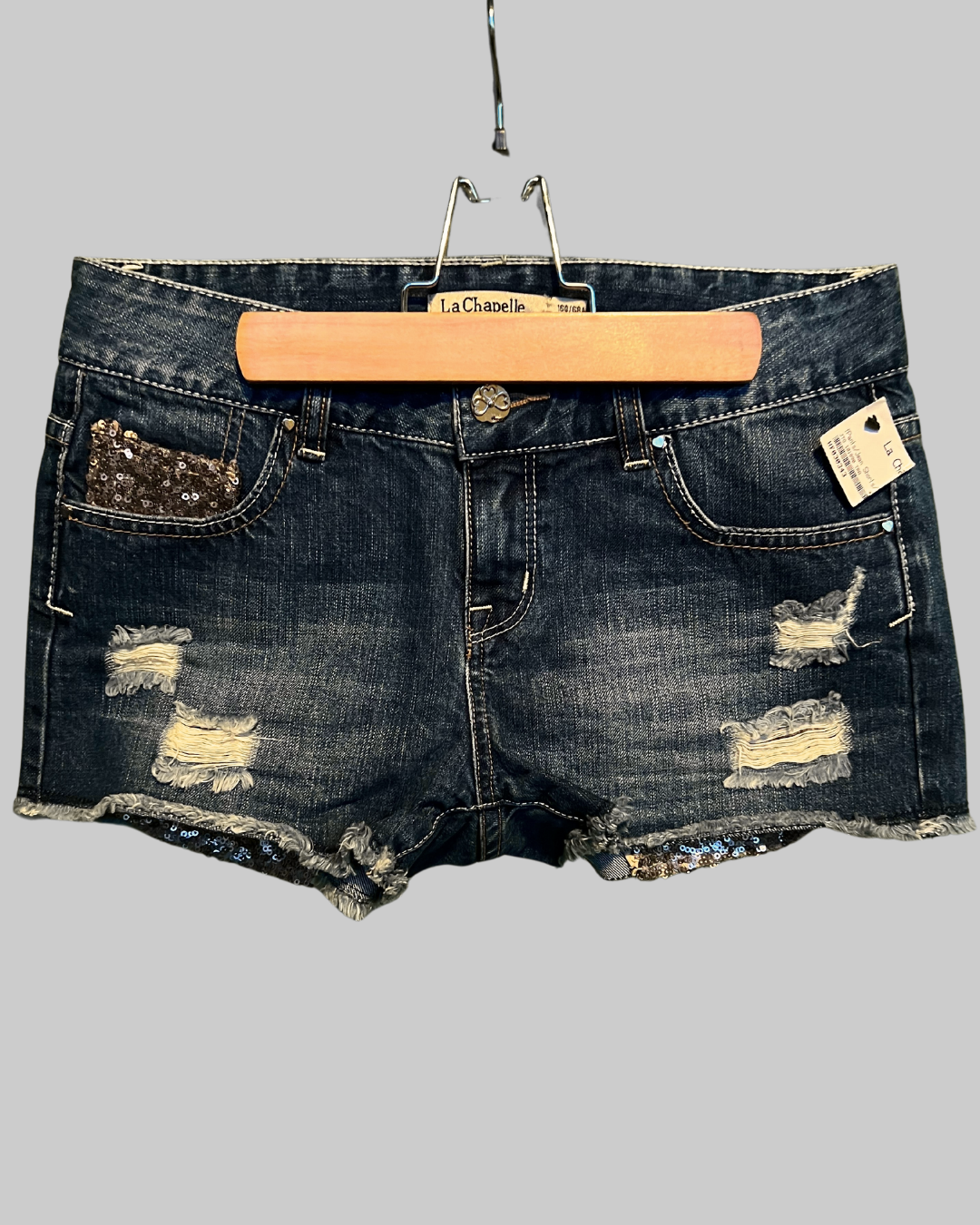 La Chapelle Blue Denim Skort Shorts