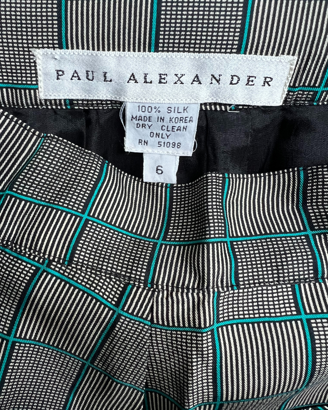 Paul Alexander Checkered Patterned Skirt