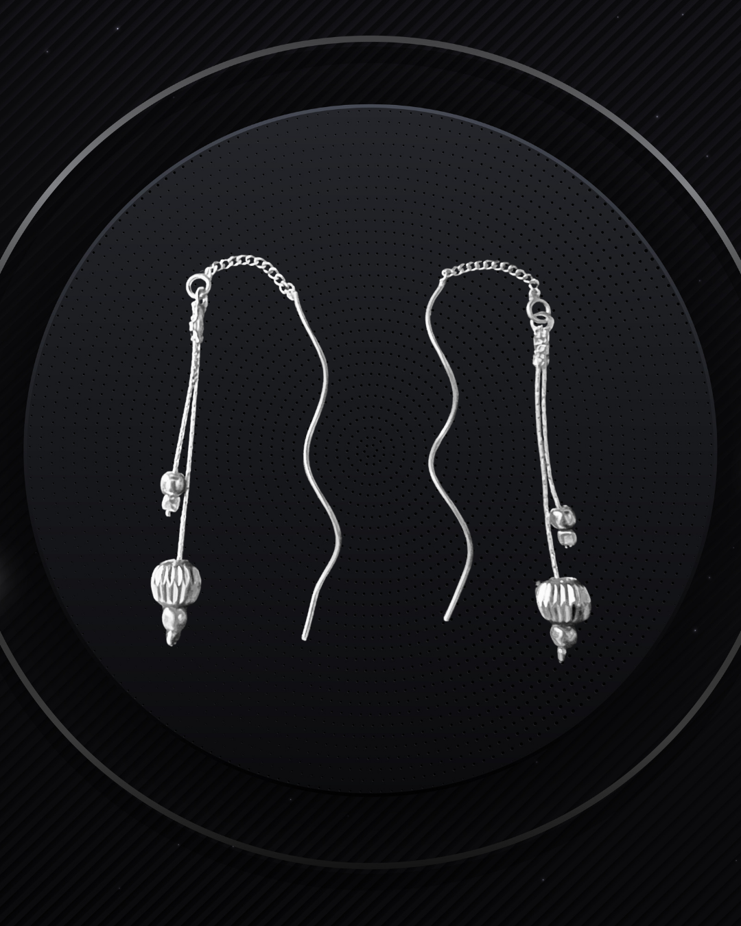 Pure 925 Sterling Silver Drop Earrings