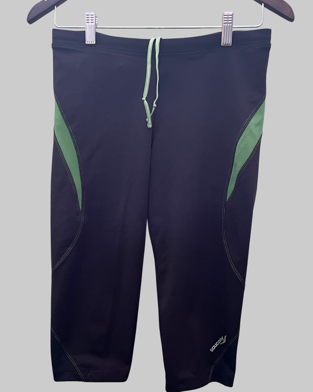 Saucony Women's Capri Cropped Black Activewear Running Cycling Pants