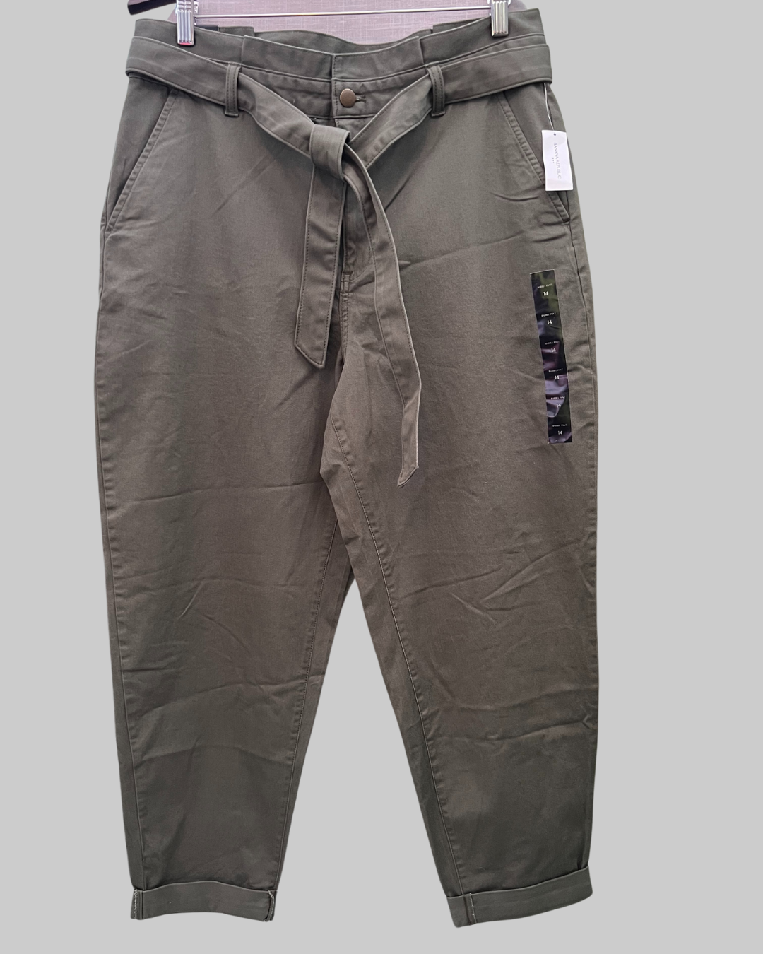 Banana Republic Women's Barrel High Rise Belted Pants