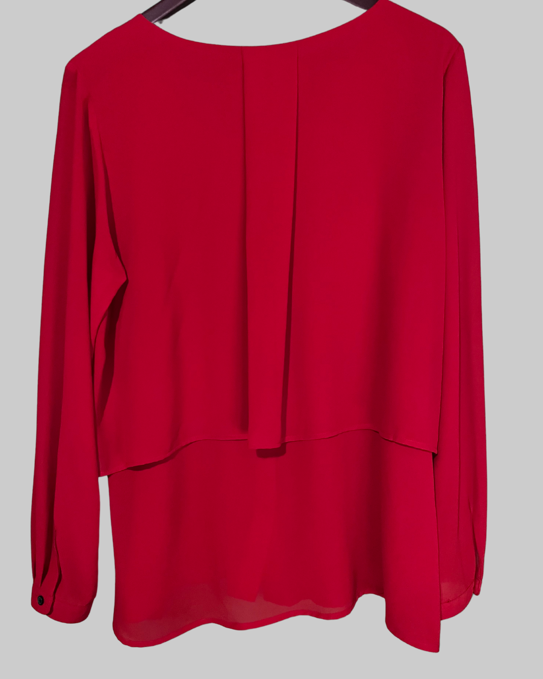 NY Collection Red Beaded Blouse