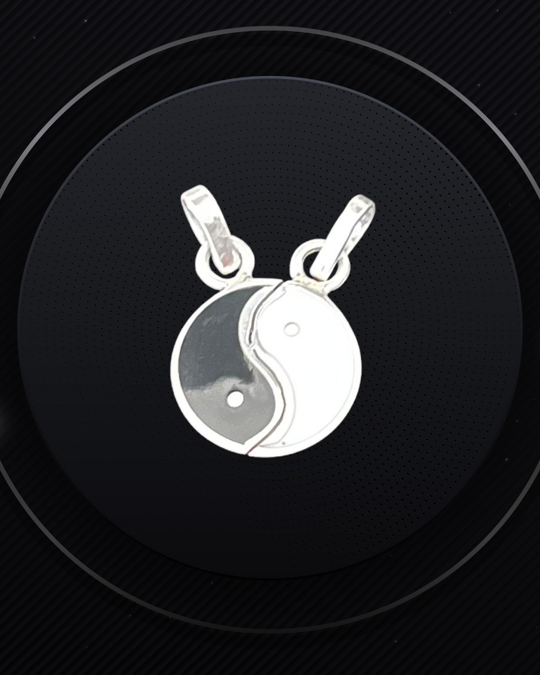 925 Pure Sterling Silver Yin and Yang Pendant