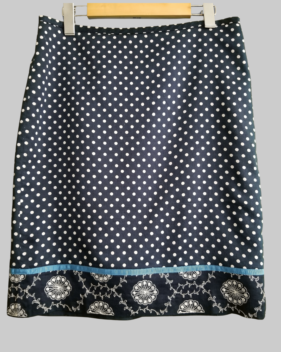 LOFT Blue Polka Dots Skirt