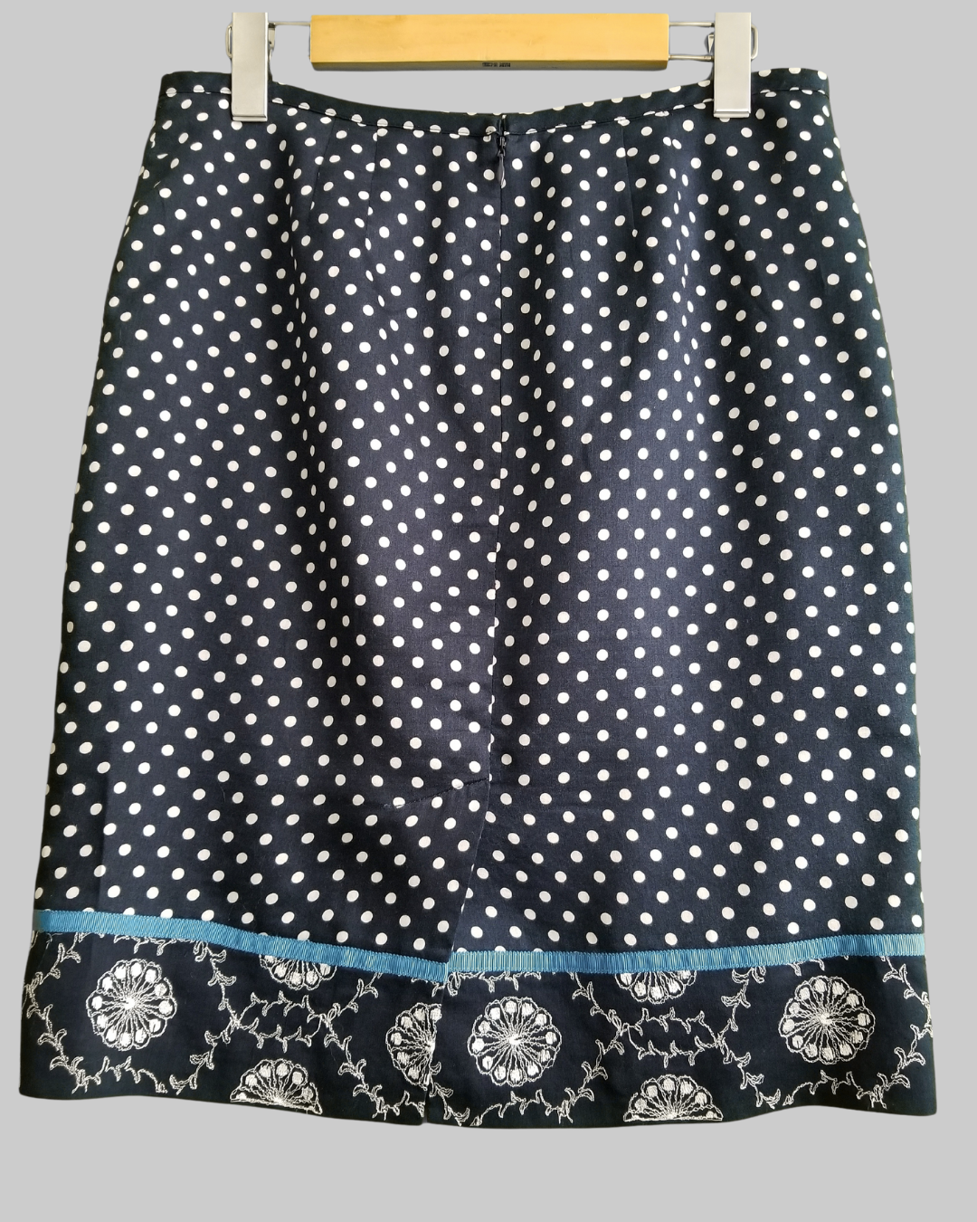LOFT Blue Polka Dots Skirt