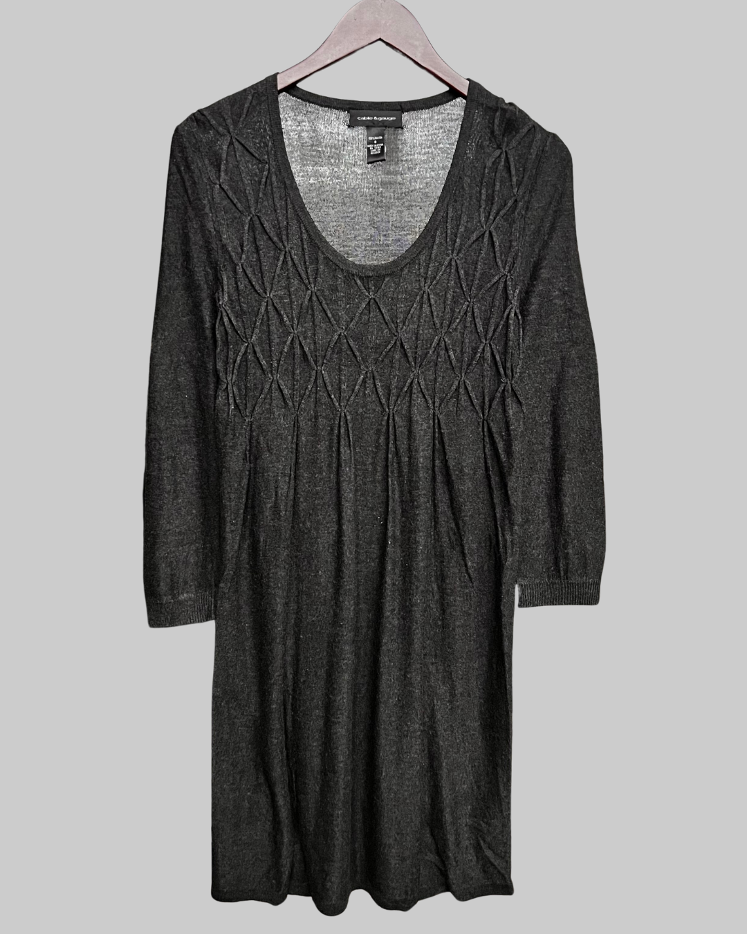 Cable & Gauge Black Knit Dress