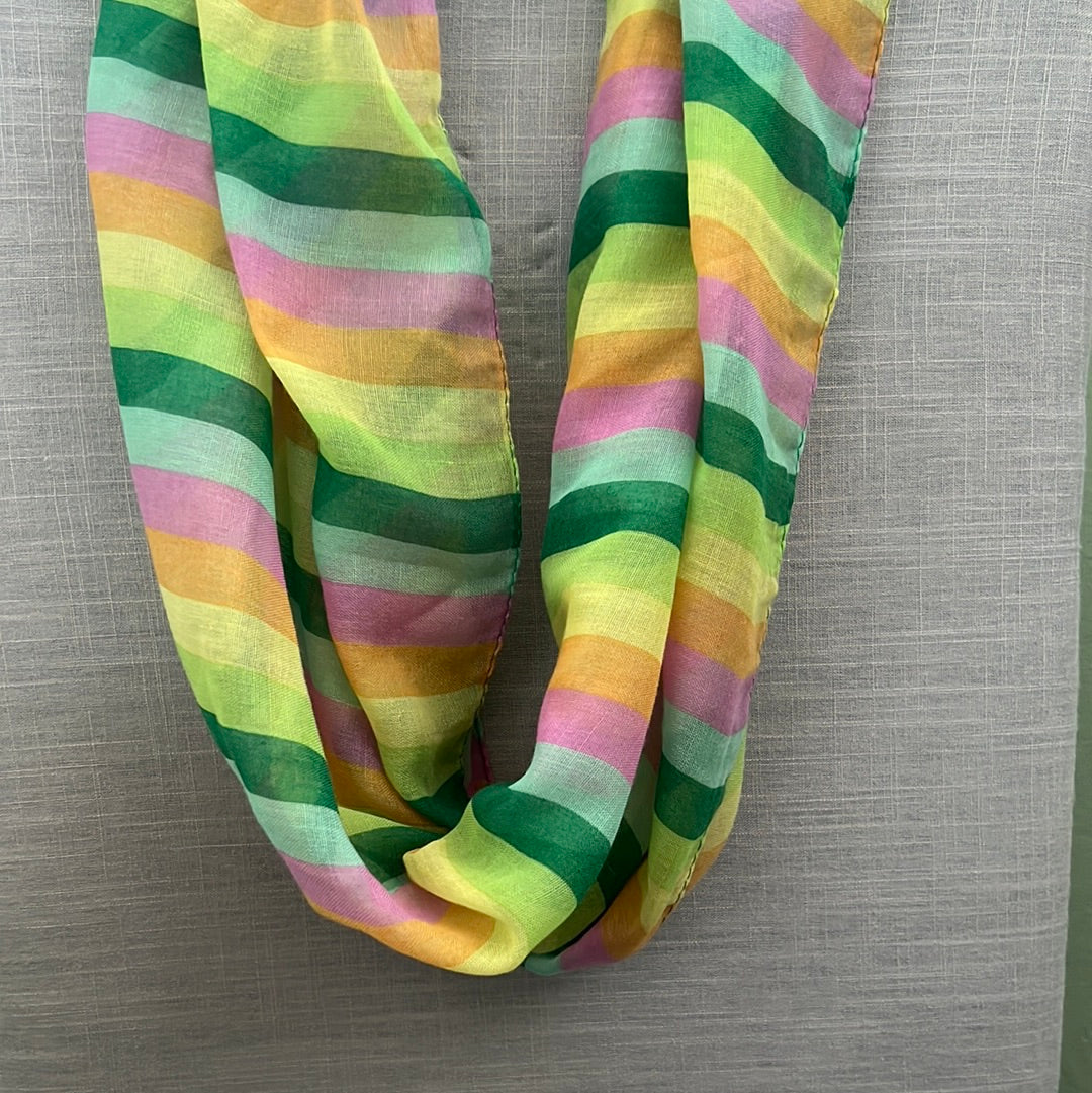Women's Vibrant Multicolored Striped Scarf