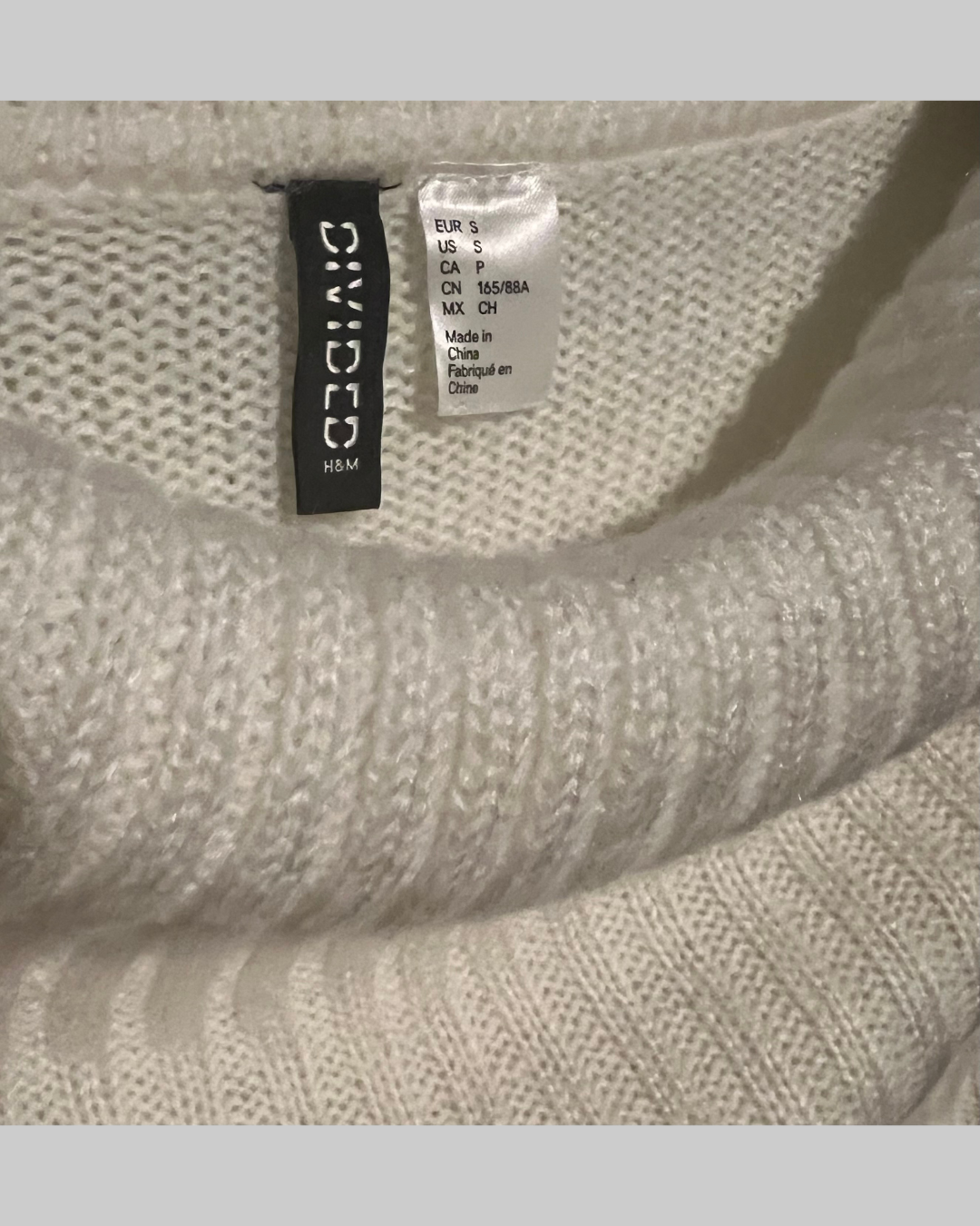 H&M Acrylic Blend Cow Neck Sweater