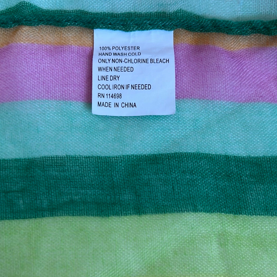 Women's Vibrant Multicolored Striped Scarf