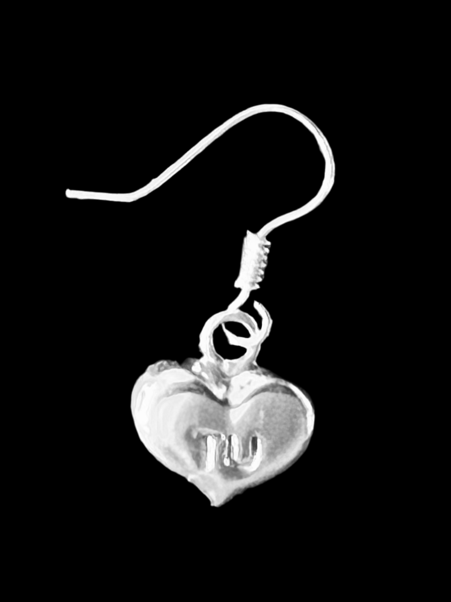 925 Pure Sterling Silver Tu & Yo Heart Earrings