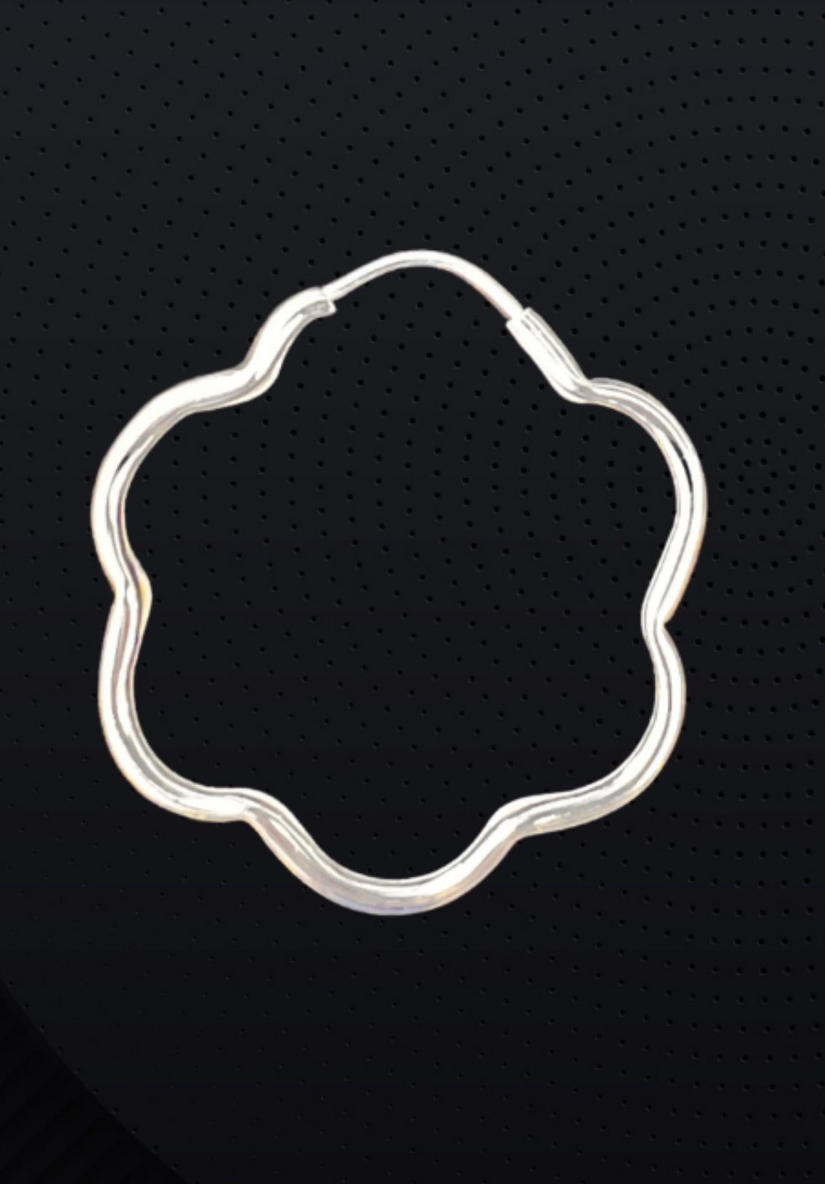 925 Pure Sterling Silver Flower Hoop Earrings