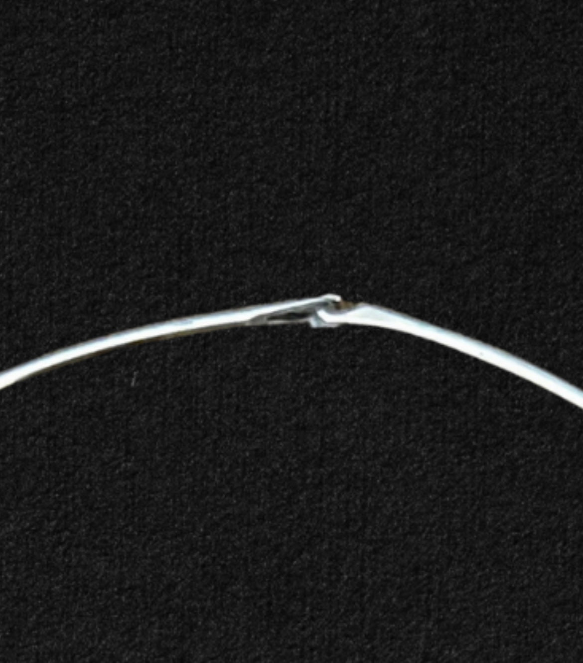 Minimalist Sterling Silver Choker Necklace with Dangling Cubes