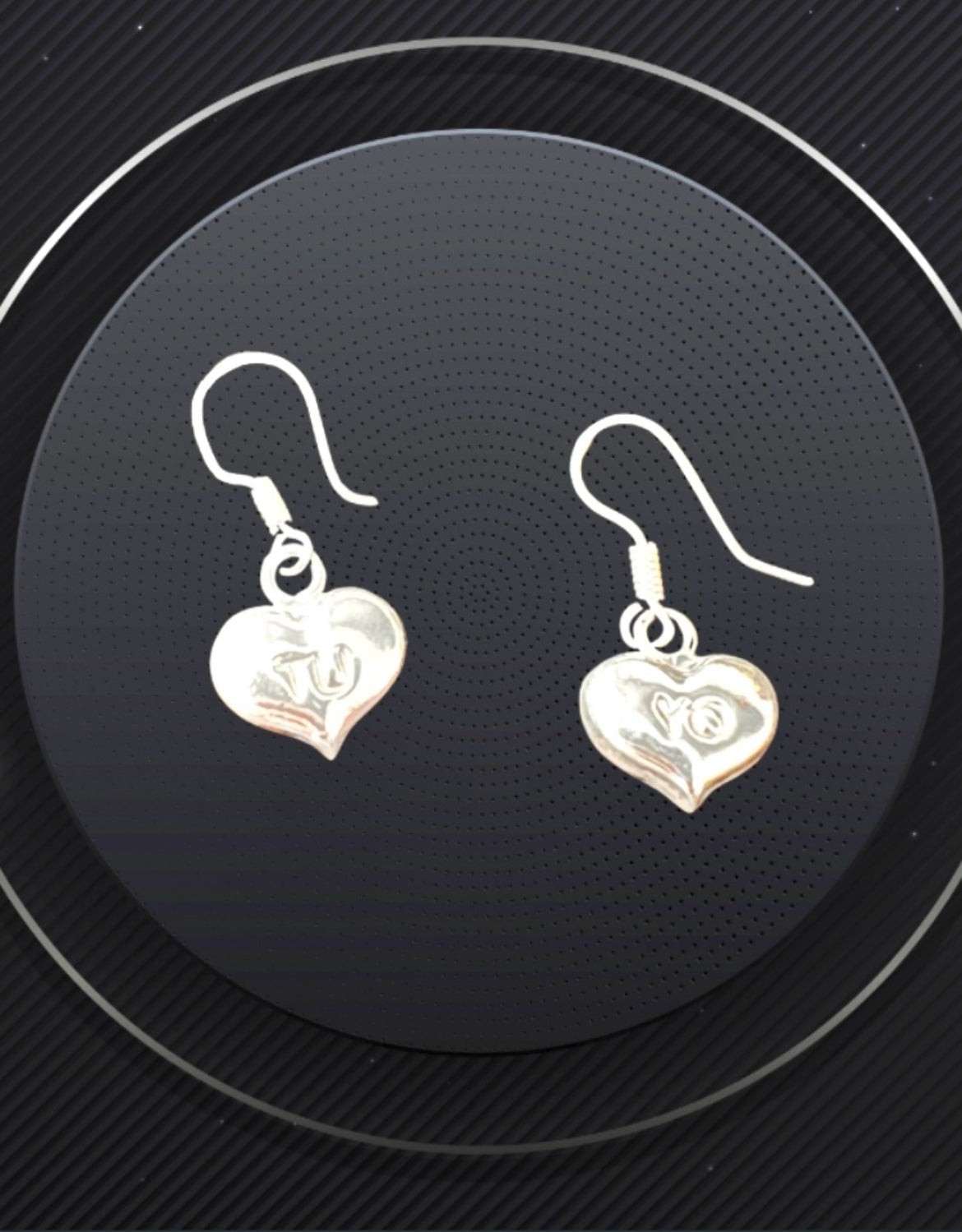 925 Pure Sterling Silver Tu & Yo Heart Earrings