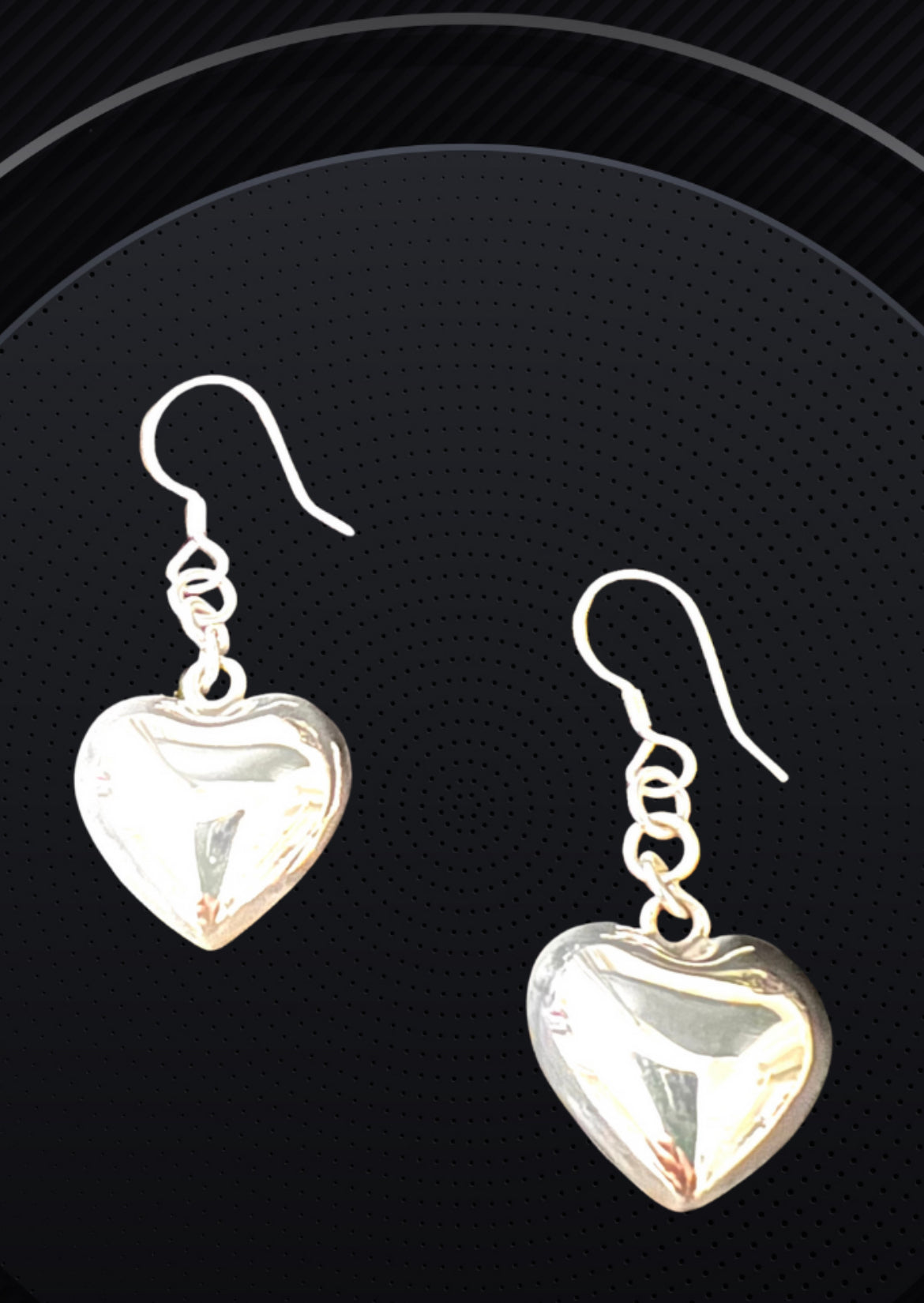 925 Pure Sterling Silver Heart Earrings