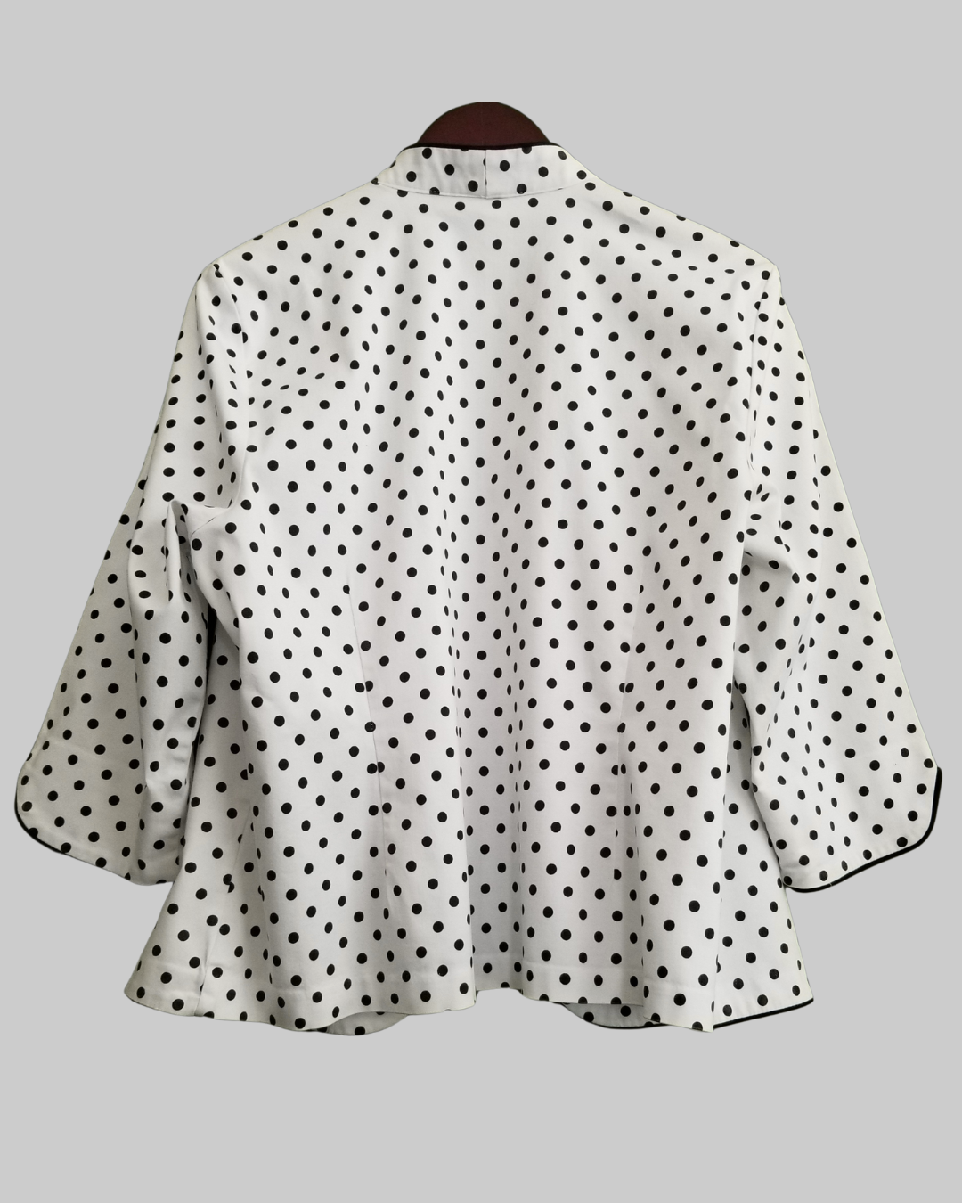 Dressbarn Long  Sleeve Polka Dot Jacket