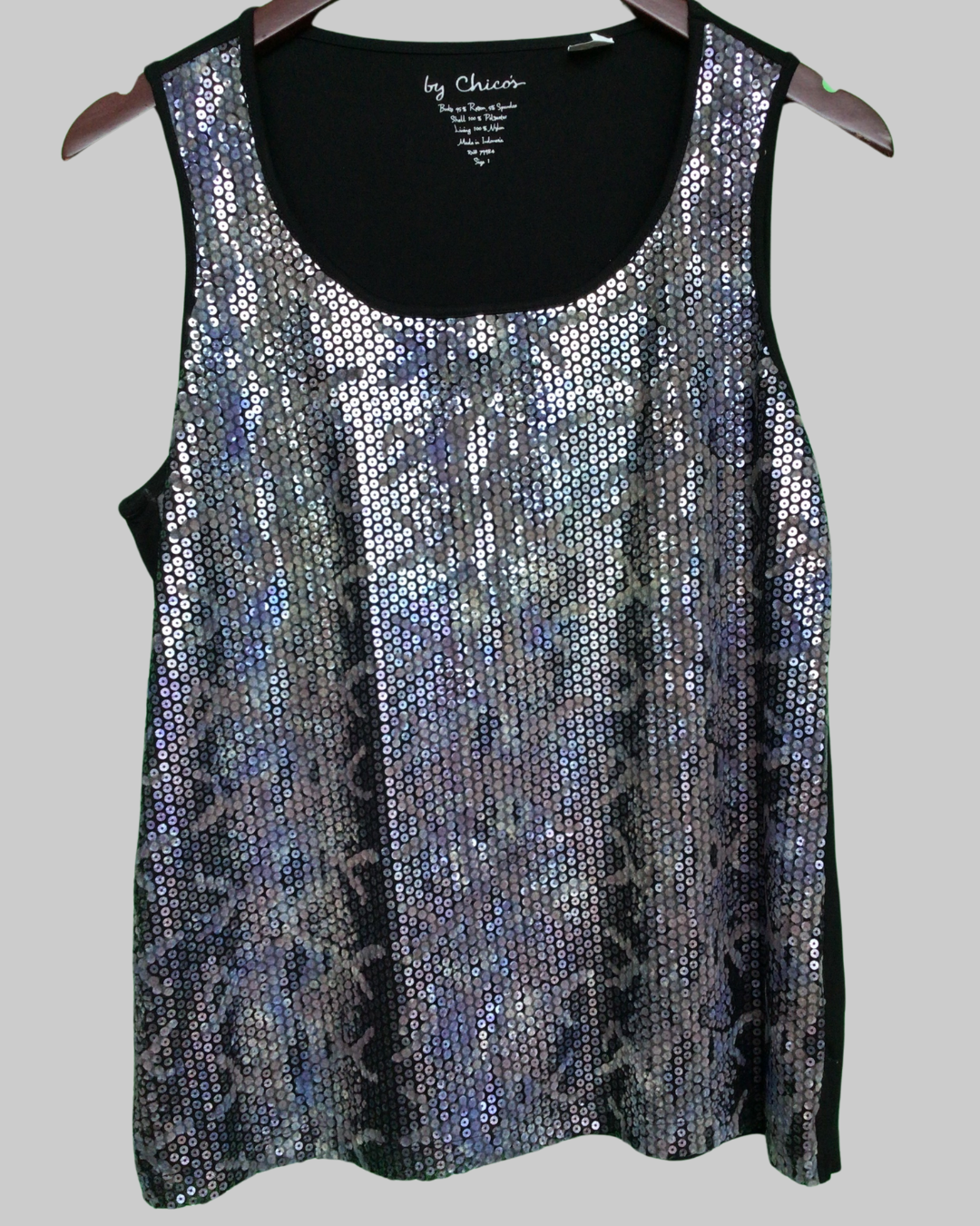 Chico's Sleeveless Sequined Tank Top