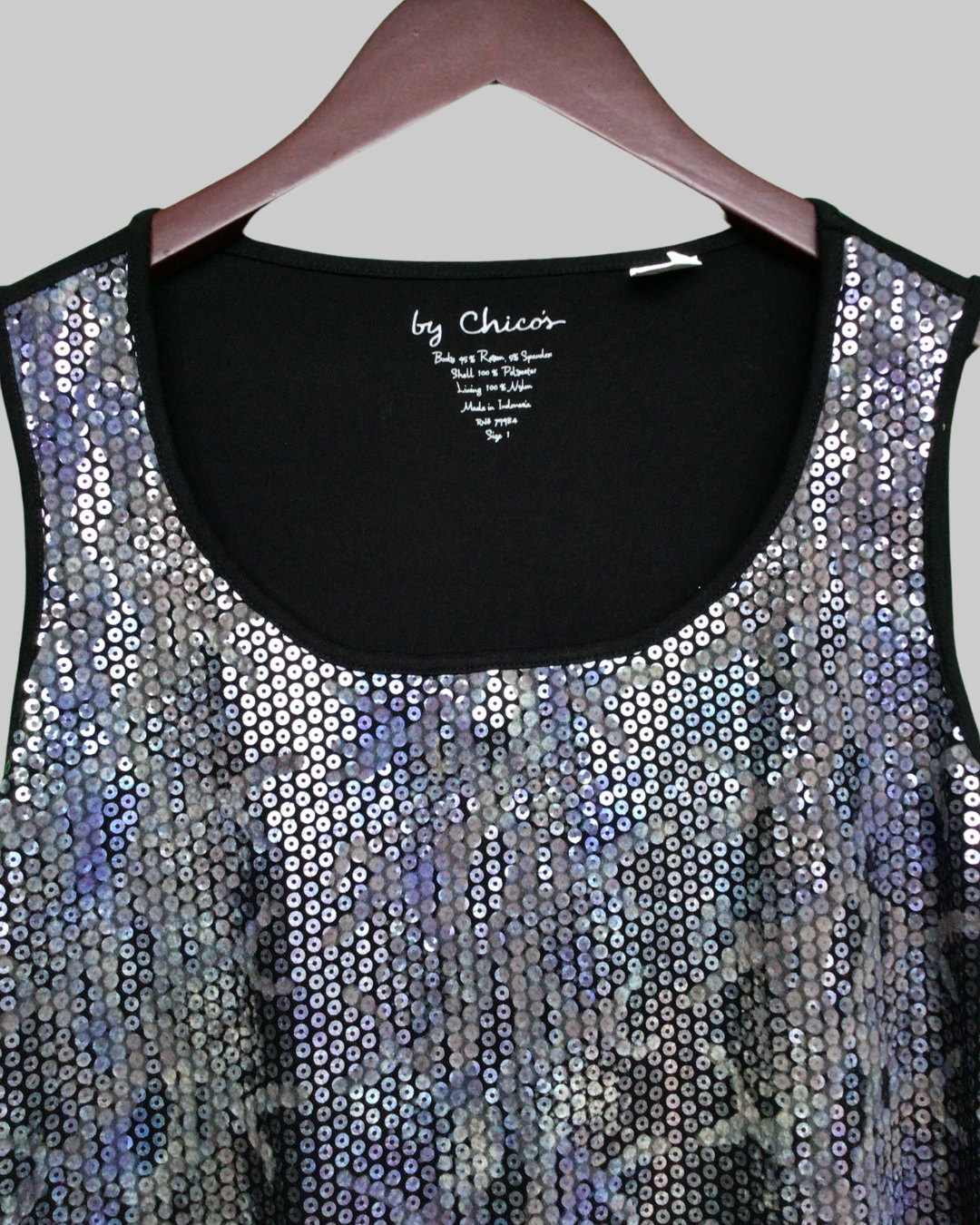 Chico's Sleeveless Sequined Tank Top