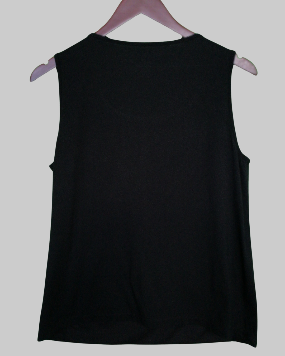 Chico's Scoop Neck Sleeveless Black Sequin Tank Top