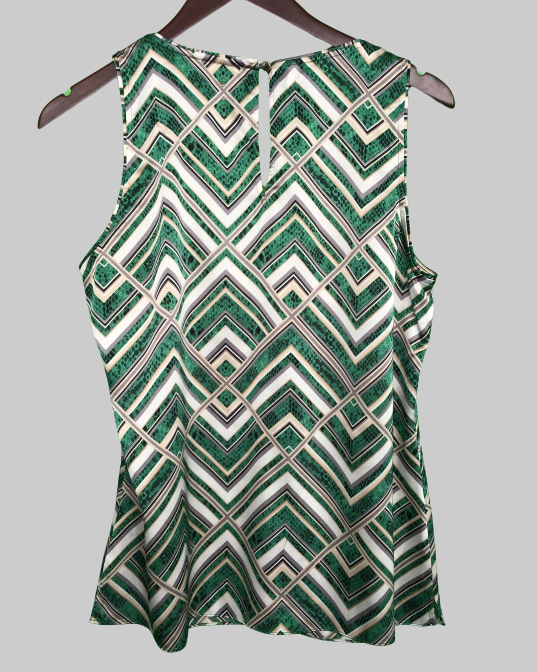 White House | Black Market Geometric Sleeveless Blouse