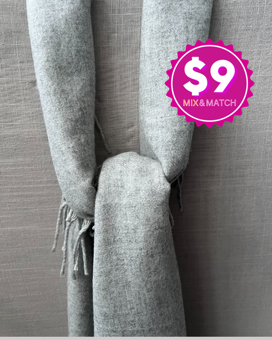 Women's Cashmink V. FRAAS Plain Grey Scarf