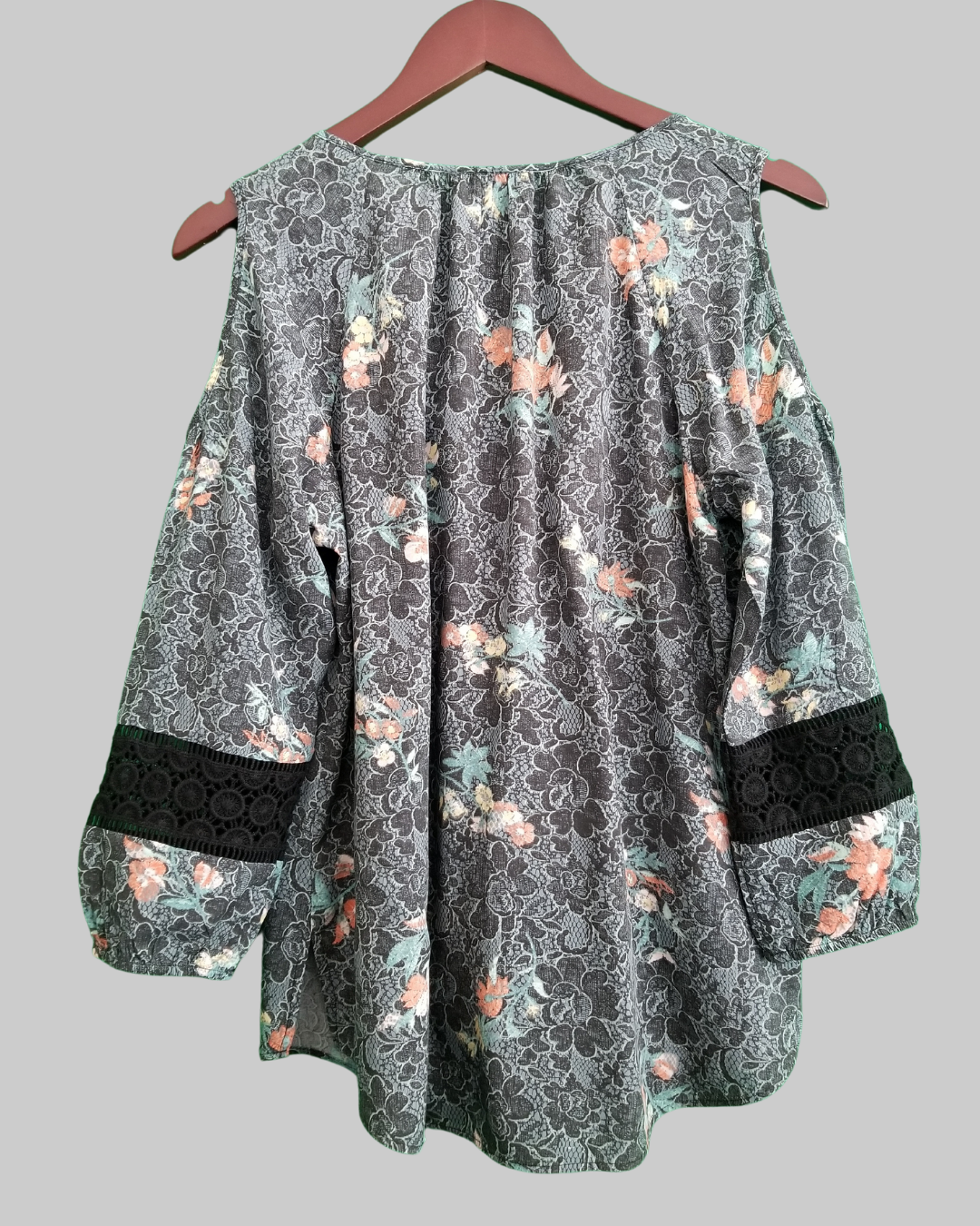 DR2 Top Colorful Long Sleeve Floral Blouse