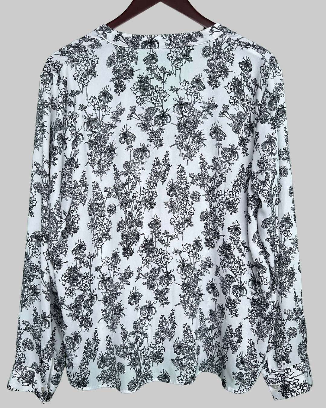 Banana Republic Floral Print Long Sleeve Blouse