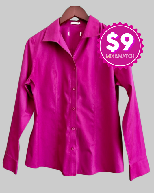 Long Sleeve Pink Blouse