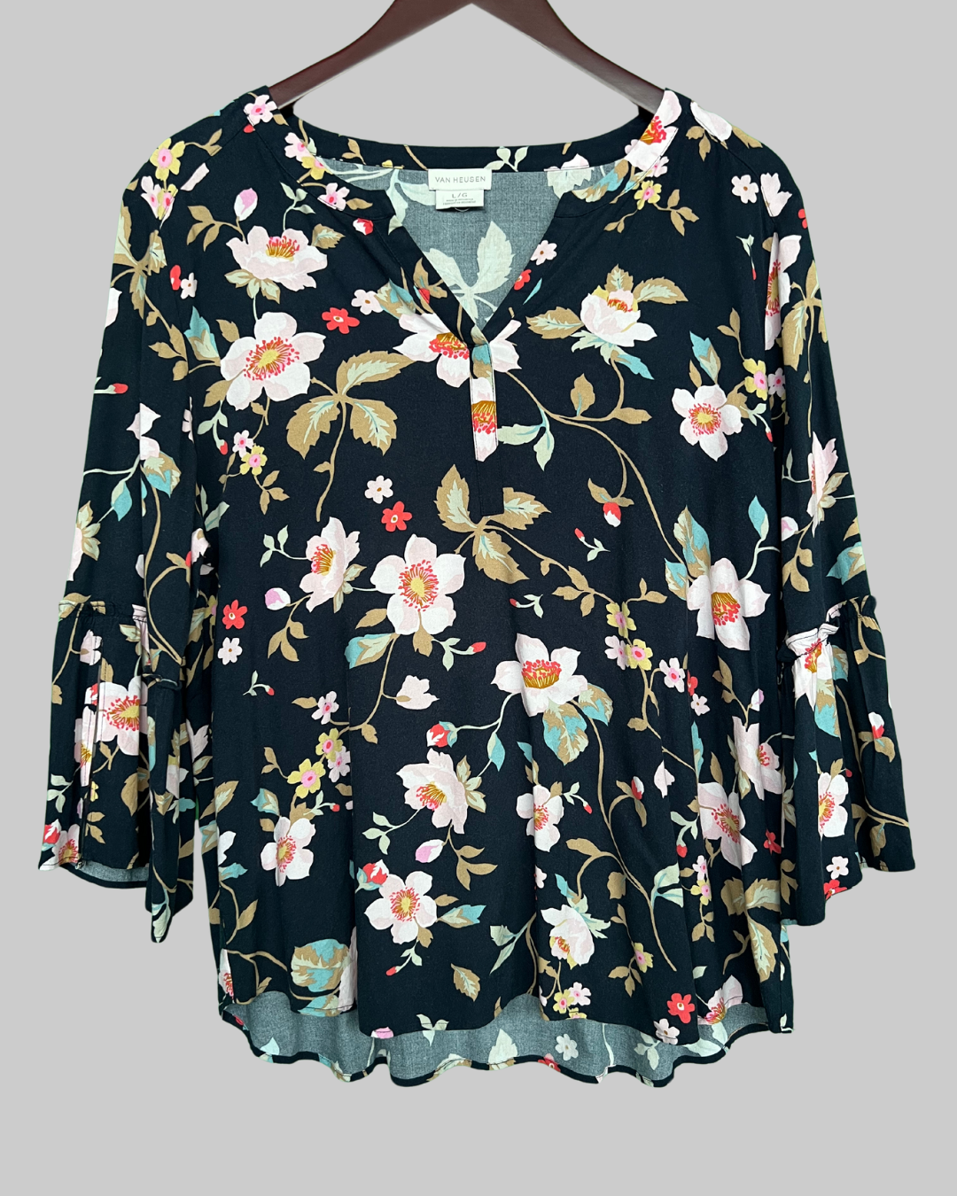 Van Heusen 3/4 Sleeve Floral Patterned Blouse