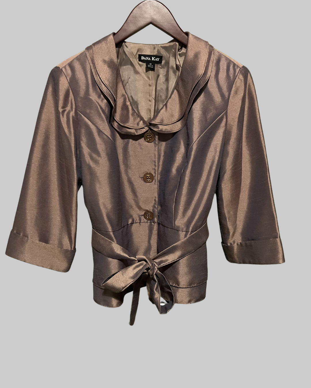 Dana Kay Women's Metallic Brown Blouse