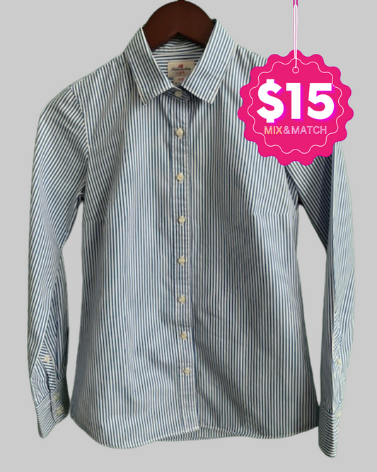 J. Crew Striped Haberdashery Shirt