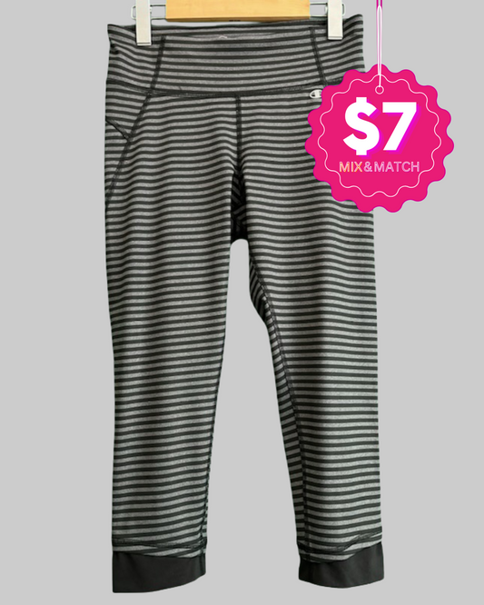 Champion Activewear Black/Grey Stripes Pant