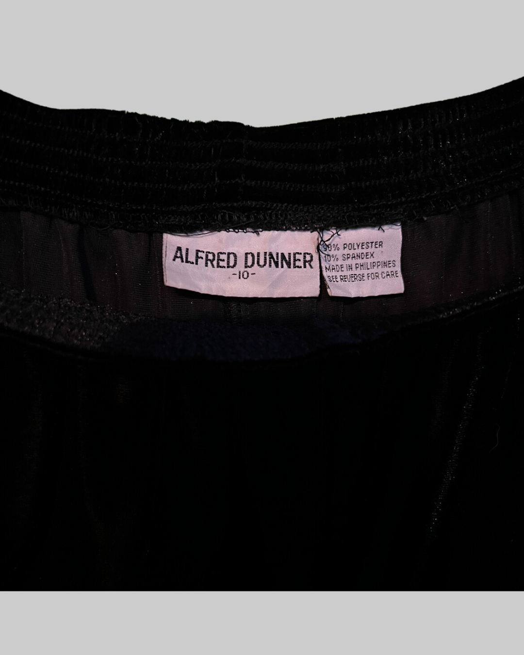 Alfred Dunner Pull-On Black Velvet Pants