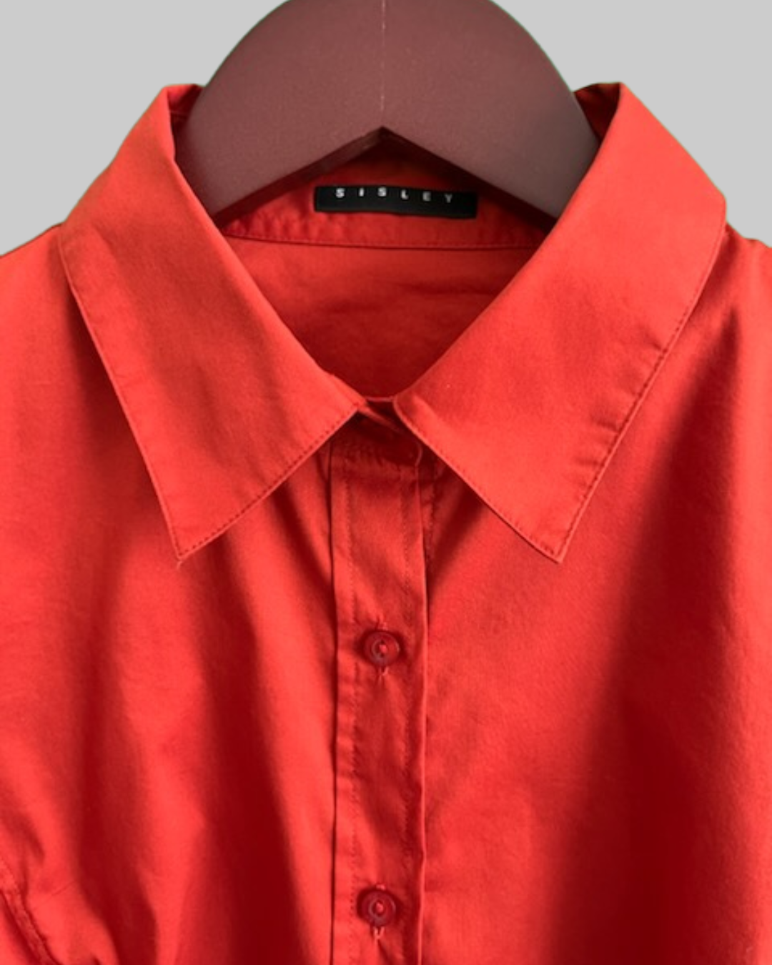 Sisley Long Sleeve Solid Orange Shirt