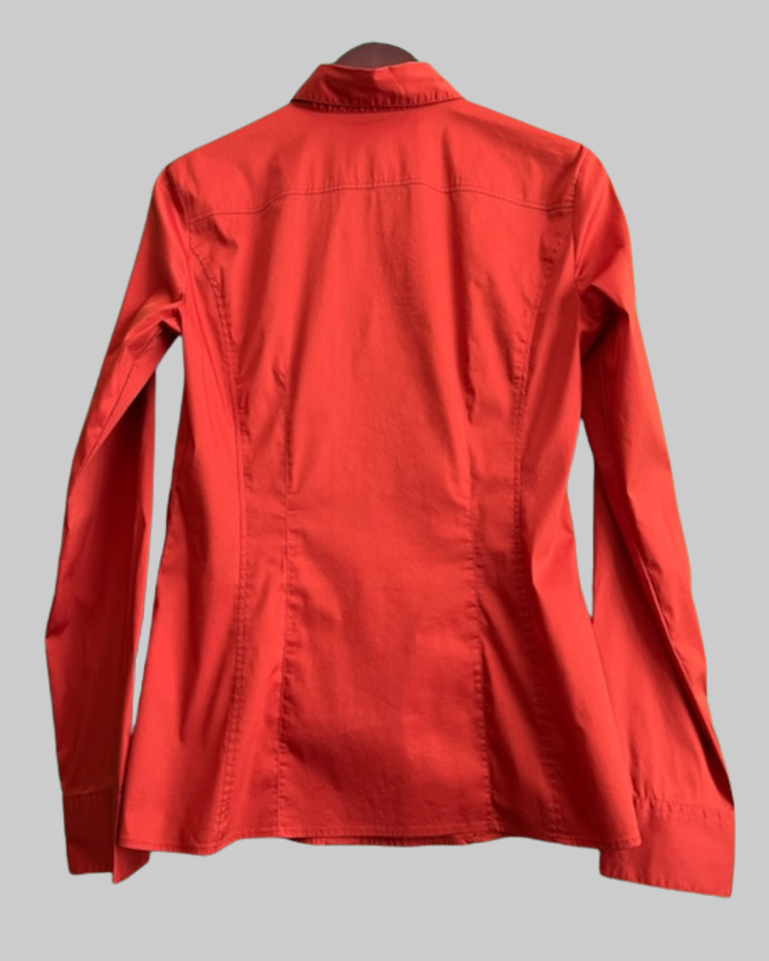 Sisley Long Sleeve Solid Orange Shirt