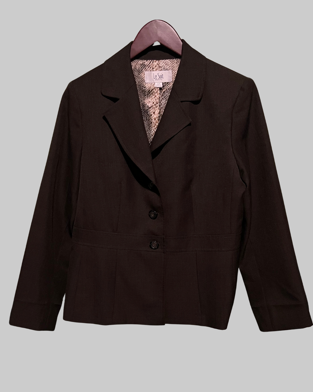 Le Suit Petite Women's Brown Blazer