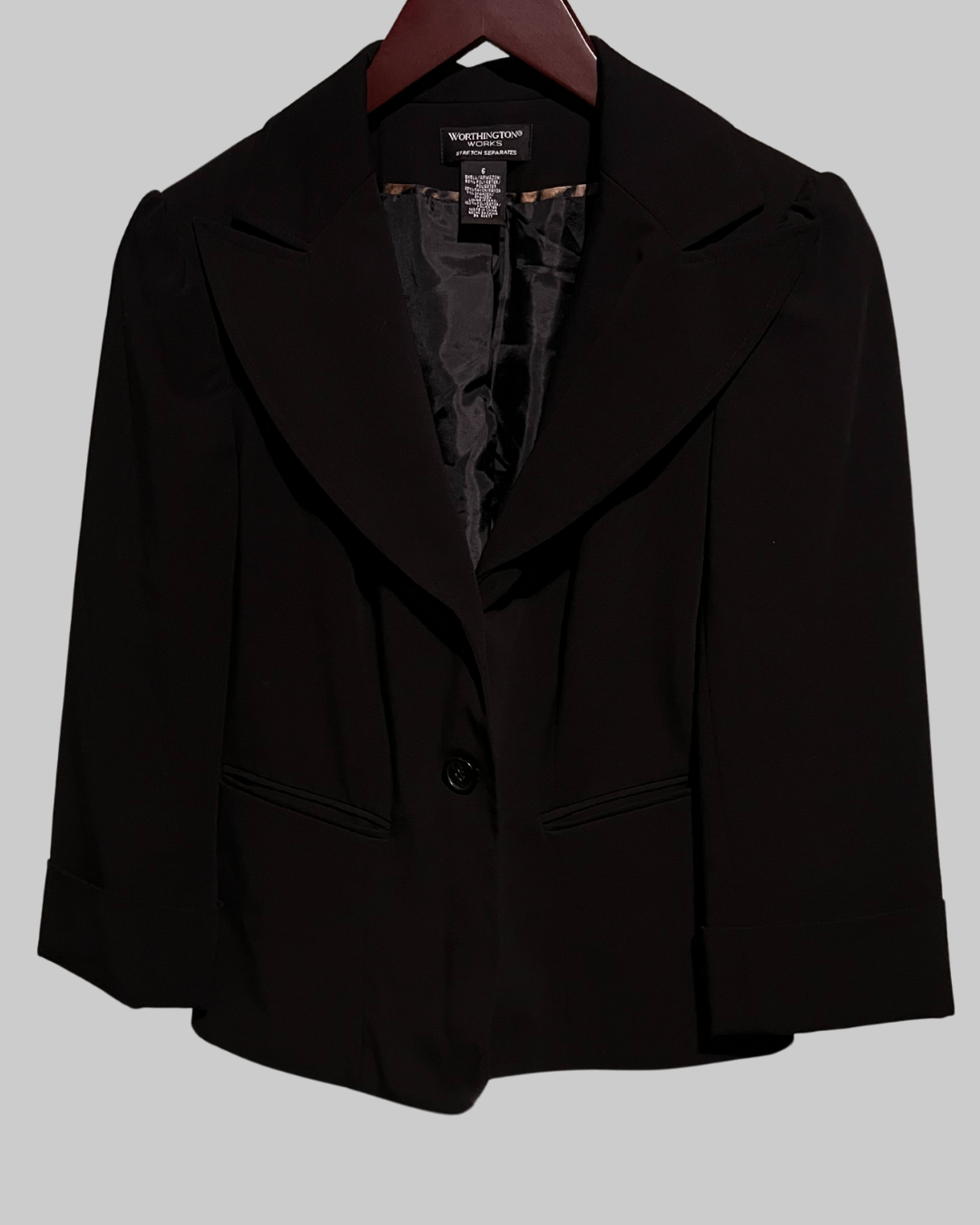 Worthington Stretch Black Blazer