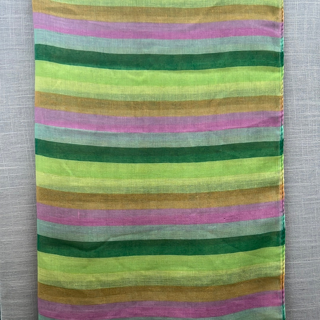 Women's Vibrant Multicolored Striped Scarf